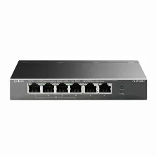 Switch Tp-link De 6 Puertos Tl-sf1006p, 6x Puertos Rj45 De 10/100 Mbps, 4x Puertos Poe+ 74w