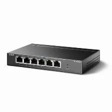Switch Tp-link De 6 Puertos Tl-sf1006p, 6x Puertos Rj45 De 10/100 Mbps, 4x Puertos Poe+ 74w