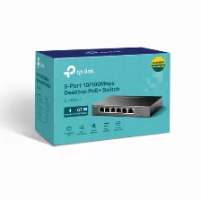 Switch Tp-link De 6 Puertos Tl-sf1006p, 6x Puertos Rj45 De 10/100 Mbps, 4x Puertos Poe+ 74w