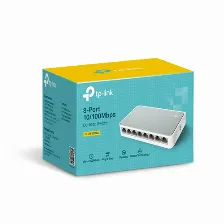 Switch Tp-link Tl-sf1008d, 8 Puertos, No Administrable, 10/100 Mbps, Color Blanco