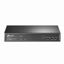 Switch Tp-link Tl-sf1009p No Administrado, 9 Puertos, Rj-45 9, Fast Ethernet 10/100, Poe+ 8, Negro