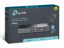 Switch Tp-link De 24 Puertos Rj45 10/100 Mbps No Administrable Para Montaje En Rack
