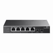 Switch Giga Para Escritorio 5ptos Tp-link 4ptos Poe+ /tl-sg1005p-pd