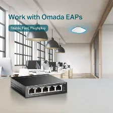 Switch Tp-link Tl-sg1005p, 5 Puertos, Gigabit (10/100/1000), 4xpoe 65w