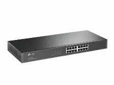 Switch De Red Tp-link 16 Puertos, Gigabit 10/100/1000mbps, Metalica, Montaje En Rack O Escritorio