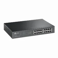 Switch Tp-link Tl-sg1016pe Gestionado, L2, Rj-45 16, Gigabit Ethernet (10/100/1000), (poe +) 8, Negro