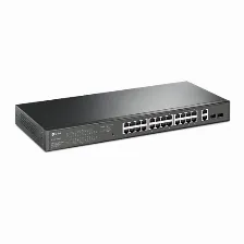 Switch Tp-link Tl-sg1428pe Gestionado, L2, Rj-45 26, Gigabit Ethernet (10/100/1000), (poe +) 24, 1u, Negro