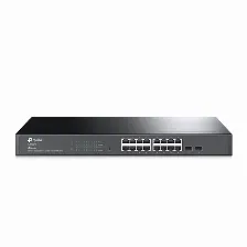 Switch Tp-link Jetstream Tl-sg2218 Gestionado, L2/l2+, Cantidad De Puertos 16, Puertos 16, Gigabit Ethernet (10/100/1000), 36 Gbit/s, 1u, Negro