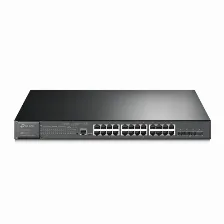 Switch Tp-link Jetstream Tl-sg3428xmp Gestionado, L2+, Cantidad De Puertos 24, Puertos 24, (poe +) 24, Gigabit Ethernet (10/100/1000), 128 Gbit/s, 1u, Negro