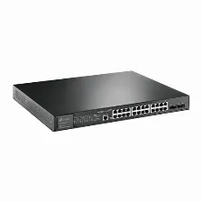 Switch Tp-link Jetstream Tl-sg3428xmp Gestionado, L2+, Cantidad De Puertos 24, Puertos 24, (poe +) 24, Gigabit Ethernet (10/100/1000), 128 Gbit/s, 1u, Negro