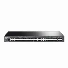Switch Tp-link Jetstream Tl-sg3452x Gestionado, L2+, Rj-45 48, Gigabit Ethernet (10/100/1000), 1u, Negro