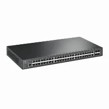 Switch Tp-link Jetstream Tl-sg3452x Gestionado, L2+, Rj-45 48, Gigabit Ethernet (10/100/1000), 1u, Negro
