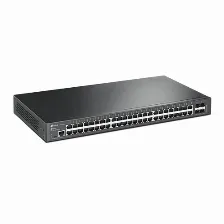 Switch Tp-link Jetstream Tl-sg3452x Gestionado, L2+, Rj-45 48, Gigabit Ethernet (10/100/1000), 1u, Negro