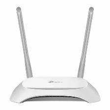 Router Tp-link Tl-wr840n 2 Antenas 5dbi, 2.4 Ghz, 4 Puertos, 300 Mbit/s, Blanco/gris