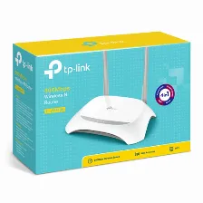Router Tp-link Tl-wr840n 2 Antenas 5dbi, 2.4 Ghz, 4 Puertos, 300 Mbit/s, Blanco/gris