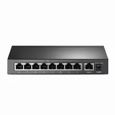 Switch Tp-link Tl-sf1009p No Administrado, Rj-45 9, Fast Ethernet (10/100), (poe +) 8, Negro