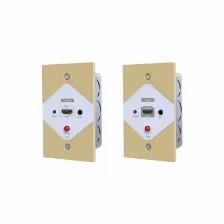 Kit Extensor Hdmi En Placas De Pared Para Distancias De 40 Metros / Resolucia³n 1080p @ 60 Hz / Cat 6/6a/ 7 / Hdr/ Cero Latencia / Soporta Control Remoto / Placa De Pared De 2.74 X 4.49a€ (tamaa±o...