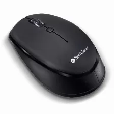 Mouse Inalambrico Techzone Tz19mou01-ina, Resolucion 1600 Dpi, Ambidextro, Alcance 10 Metros, Color Negro