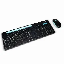 Kit De Teclado Y Mouse Inalambrico Techzone, Teclas Con Soporte Para Dispositivo Movil Hasta 9 Pulgadas