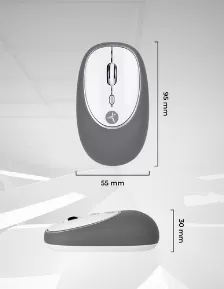Mouse Techzone Jelly-mate Grey óptico, 3 Botones, 1200 Dpi, Rf Inalámbrico, 10 M, Gris