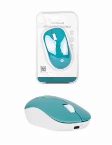 Mouse Techzone Tzacmoi40 3 Botones, 1200 Dpi, Rf Inalámbrico, 10 M, Verde, Blanco