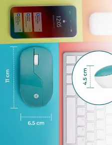 Mouse Techzone Tzacmoi40 3 Botones, 1200 Dpi, Rf Inalámbrico, 10 M, Verde, Blanco