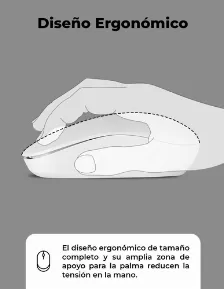 Mouse Techzone Tzacmoi49 Recargable Inalambrico Alta Presicion 1200 Dpi 2.4 Ghz Blanco