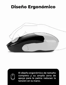 Mouse Techzone Tzacmoi50 3 Botones, 1200 Dpi, Rf Inalámbrico, 10 M, Negro