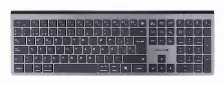 Teclado Techzone Tzactcb01 Inalámbrico, Rf Inalámbrico + Bluetooth, Negro, Plata