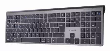 Teclado Techzone Tzactcb01 Inalámbrico, Rf Inalámbrico + Bluetooth, Negro, Plata