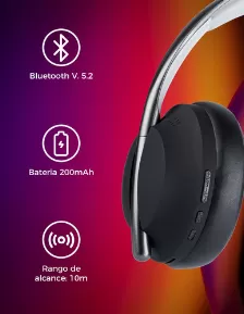 Audífonos Techzone Tzdj01 Diadema, Inalámbrico Y Alámbrico, 3.5 Mm, Usb, Bluetooth, Negro, Gris