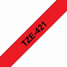 Cinta Brother Tze-421 Negro Sobre Rojo, 9 Mm, 8 M
