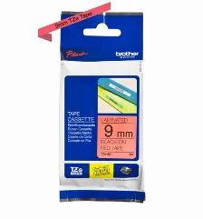 Cinta Brother Tze421g Negro Sobre Rojo, 9 Mm, 8 M