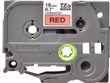 Cinta Brother Tze-441 Negro Sobre Rojo, 1.8 Cm, 8 M