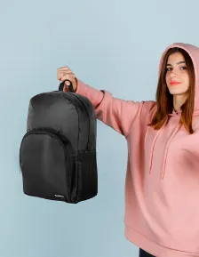 Mochila Backpack Techzone Tzlbp02 Para Laptop 15.6 Pulgadas, Negro