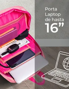 Mochila Techzone Tzlbp26-r Bolsa Lateral, Tamaño Max De Pantalla 16