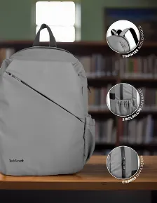 Mochila Techzone Tzlbp29-g Bolsa Lateral, Tamaño Max De Pantalla 16