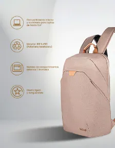 Mochila Techzone Tzlbp56w-c Bolsa Delantera, Tamaño Max De Pantalla 15.6