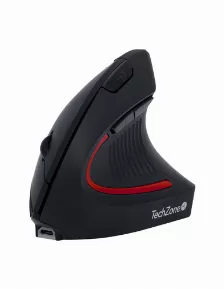 Mouse Techzone Tzmouina-06 óptico, 6 Botones, 1600 Dpi, Rf Inalámbrico + Bluetooth, 10 M, Negro