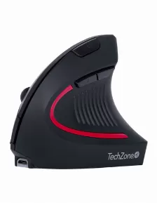 Mouse Techzone Tzmouina-06 óptico, 6 Botones, 1600 Dpi, Rf Inalámbrico + Bluetooth, 10 M, Negro