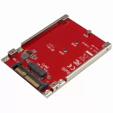 Tarjeta Startech.com U.2, M.2, Rojo