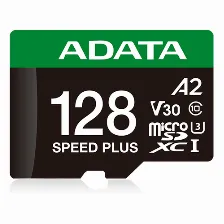Memoria Micro Sd Adata Speed Plus, 128gb, Velocidad 180 Mb/s, Class 10