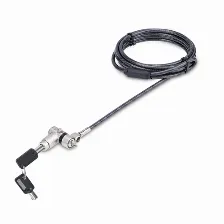 Cable Antirrobo Startech.com Kensington, 2 Teclas, 2 M, Acero Al Carbón, Plástico, Negro, Plata