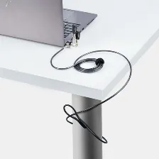 Cable Antirrobo Startech.com Kensington, 2 Teclas, 2 M, Acero Al Carbón, Plástico, Negro, Plata