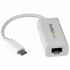 Adaptador De Red Startech (us1gc30w), Gigabit Usb-c 3.1 Gen1 A Gbe(5 Gbps), Color Blanco