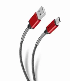 Cable Usb Steren Usb-3955 Usb A A Usb C, Negro, Rojo