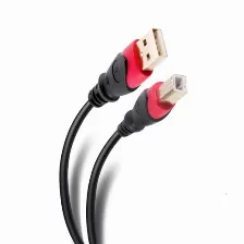 Cable Usb Steren Usb-4905 Usb A A Usb B, Negro, Rojo