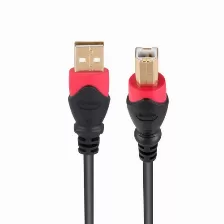 Cable Usb Steren Usb-4905 Usb A A Usb B, Negro, Rojo