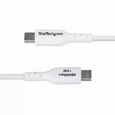 Cable Usb Startech.com Usb2ac1mncwhe Usb A A Usb C, Blanco