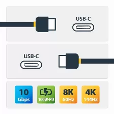 Cable Usb Startech.com Usb C A Usb C, 10000 Mbit/s, Negro, Gris